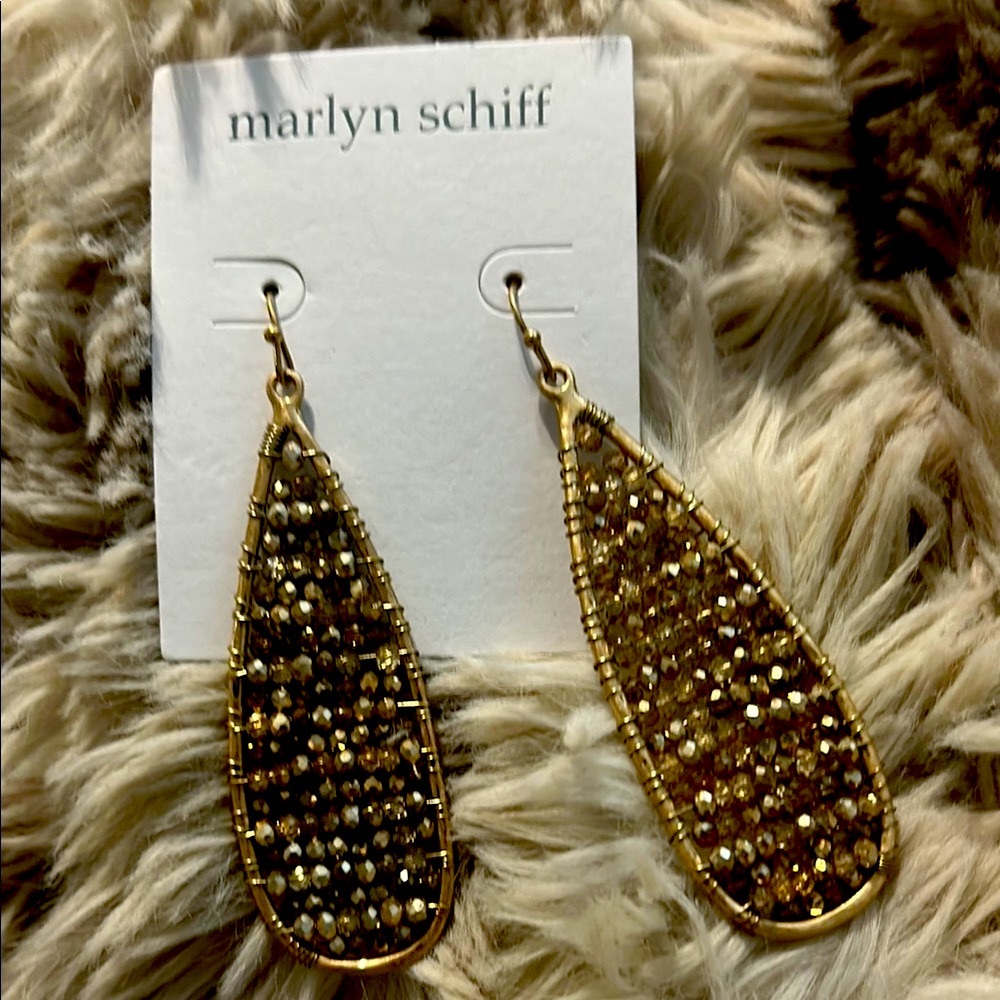 Marlyn Schiff Gold Teardrop Earrings